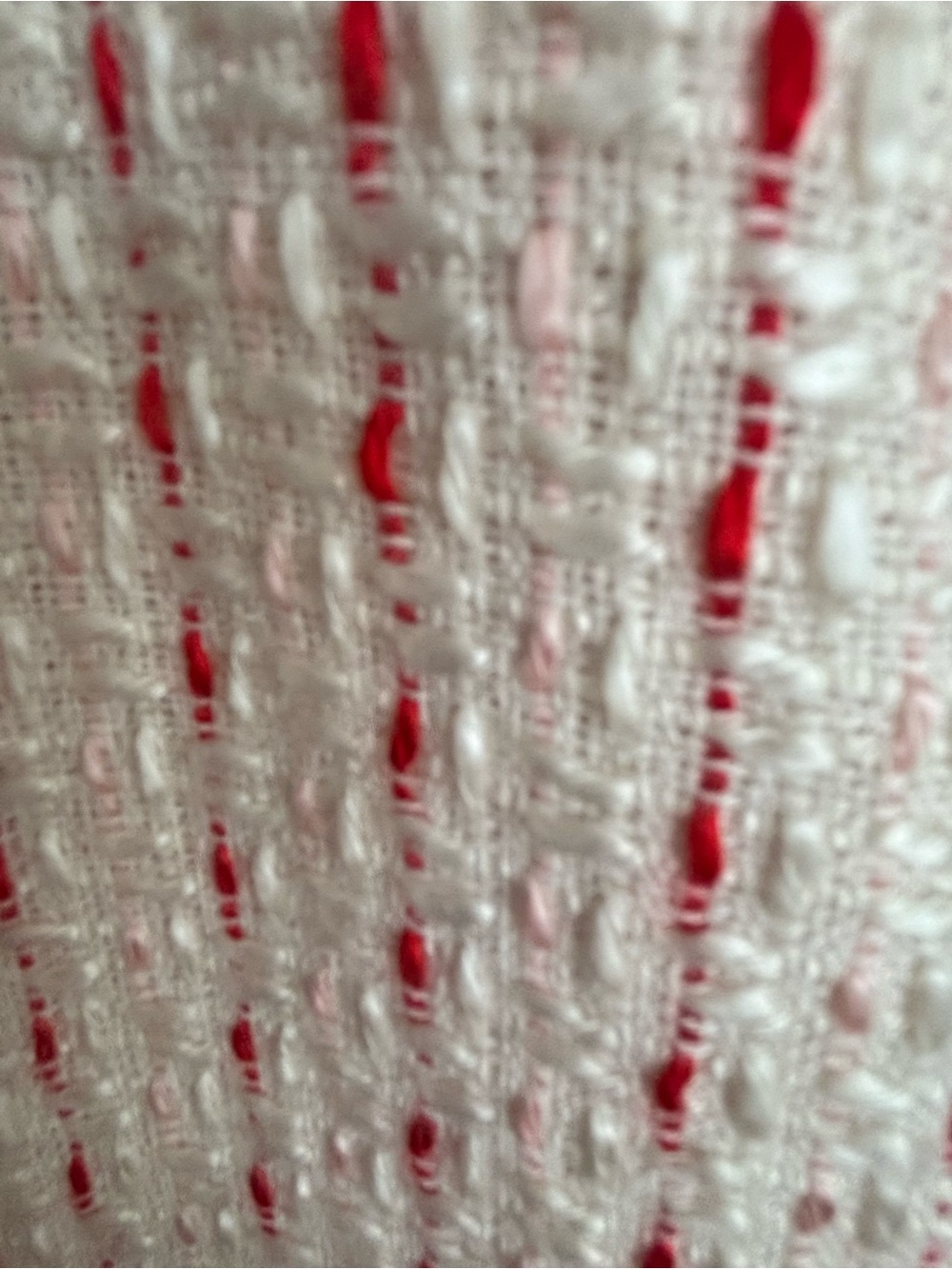 Anne Klein Soft Pink Textured Long Coat with Subtle Red Accents - Picture 16 of 16